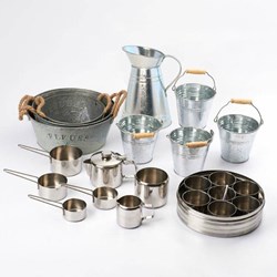 Cosy modderkeuken speelgoed set 20-delig luxe buitenkeuken
