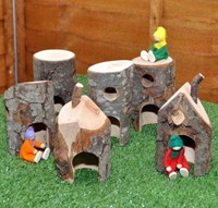 Cosy houten trog torens set van 6 voor fantasierijk spel
