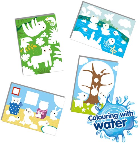 Ses kleuren met water - Verborgen dieren - magisch schilderen voor kinderen-2