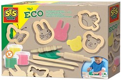 Ses eco Knete Set mit Holzwerkzeugen - kreative Modelliermasse für Kinder