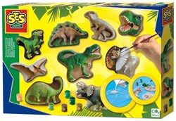 Ses Dino knutselset - Gieten en schilderen Dinowereld speelgoed
