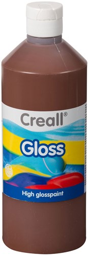 Creall Glanzfarbe braun 500ml - Kinderfarbe zum Basteln und Malen