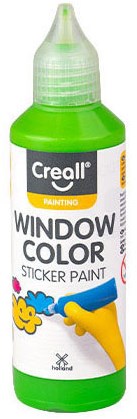 Creall raamverf lichtgroen 80ml - creatieve raamstickers verf