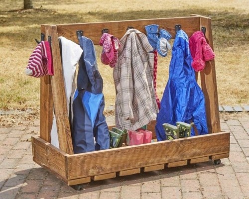 Cosy Outdoor Klassenzimmer Aufbewahrung Mobile Garderobe für Kindergarten