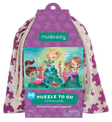 Mudpuppy Puzzle - Meerjungfrauen Kinderpuzzle 36 Teile mit Aufbewahrungsbeutel-2
