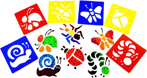 Eduplay sjabloon speelgoed set - wasbare insecten stencils - creatief knutselen