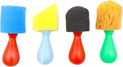 Eduplay kinder verf sponzen - creatieve chunky sponge dabbers 4 stuks