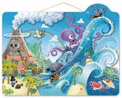 Speedy Monkey - Magnetisches Puzzle (Pirat) - 100 Teile 6+ - 42x33x1cm