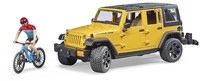Bruder Jeep Wrangler Rubicon Unlimited Spielzeugauto mit Mountainbike