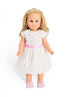 Heless poppenjurk bloemen wit roze 35-45cm poppenkleding-2