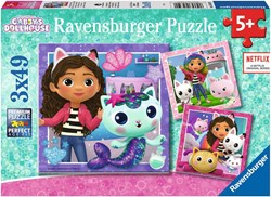 Ravensburger Gabby's Poppenhuis legpuzzel - 3x49 stukjes kinderpuzzel