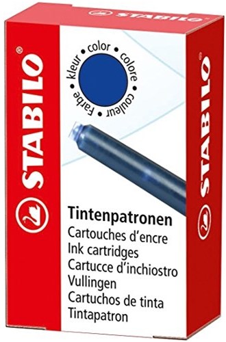 STABILO Tintenpatronen Füller blau löschbar 6er Pack Nachfüllpatronen