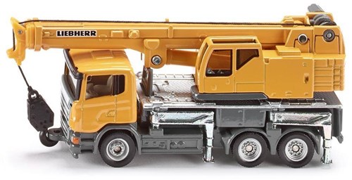 Siku kraanwagen speelgoed Liebherr telescopisch 1:87 geel-2