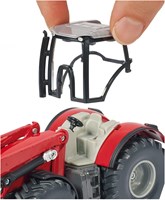 Siku Massey Ferguson Traktor Spielzeug mit Frontlader 1:50 rot Metall-2