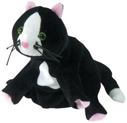Beleduc Handpuppe Katze - schwarz - Handpuppe für Kinder