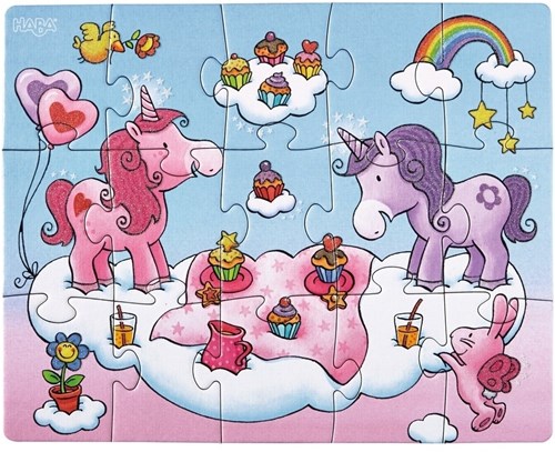 Haba puzzel eenhoorn - magische kinderpuzzel met glinsterende details