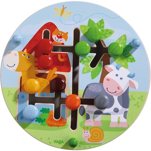 Haba motoriekbord boerderijwereld houten educatief speelgoed-3