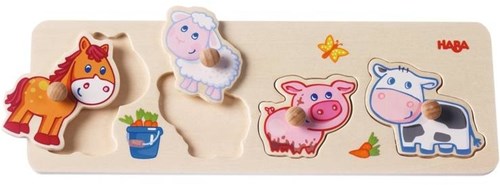 Haba houten puzzel boerderij jongen educatief speelgoed-2