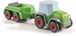 Haba tractor met aanhanger - houten boerderij speelgoed voor kinderen
