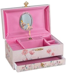 Goki muziekdoos sieradendoosje ballerina elfje bloemen roze
