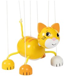 Goki Marionette Katze - Holzpuppe für Kinder und Theater