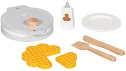 Goki Holz Waffeleisen Spielzeug Set mit Zubehör - 9-teilig