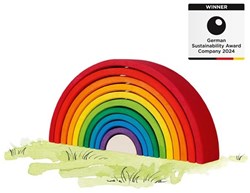 Goki Regenbogen Holzbausteine Stapelturm Spielzeug 11-teilig
