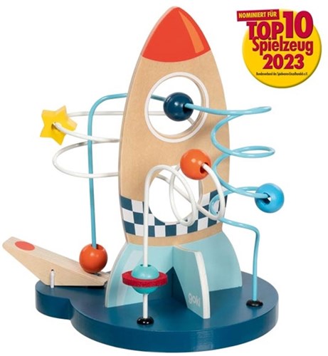 Goki houten motoriekspiraal space Orbit 21 met galaxy katapult