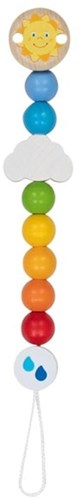 Goki Schnullerkette Baby Regenbogen Holz bunt