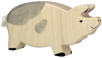 Holztiger houten everzwijn gevlekt - speelfiguur duurzaam hout