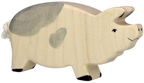 Holztiger houten everzwijn gevlekt - speelfiguur duurzaam hout