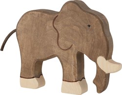 Holztiger houten olifant speelgoedfiguur handgemaakt duurzaam