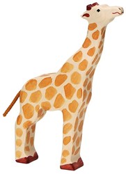 Holztiger houten giraffe speelfiguur - hoofd omhoog - duurzaam speelgoed