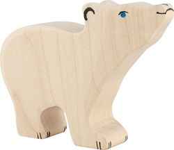 Holztiger houten ijsbeer speelfiguur - duurzaam handgemaakt speelgoed