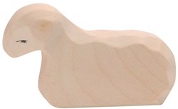 Ostheimer Holz Lamm liegend Spielfigur für Kinder und Erwachsene