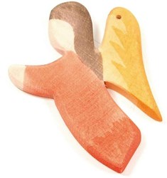 Ostheimer Holzengel orange Spielfigur handgefertigt FSC