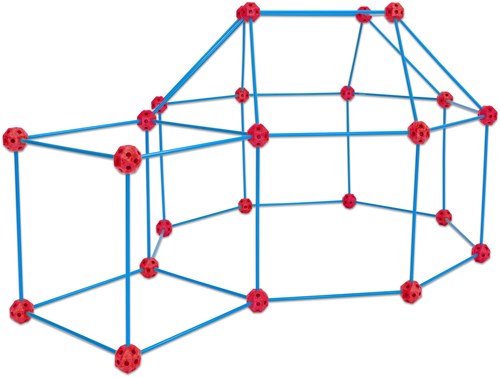 Betzold XXL Baukasten Geometrie Spielzeug - 49 Stäbe 28 Kugeln STEM-2