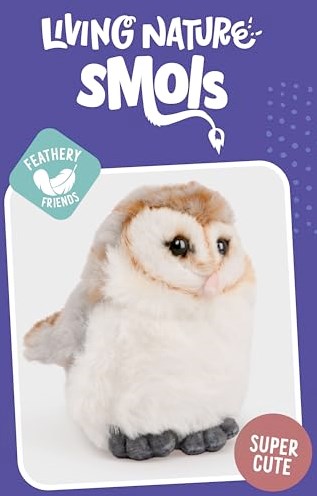 Living Nature knuffel SMOLS Barn Owl pluche uil speelgoed-2