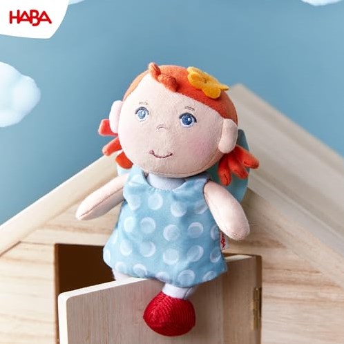 Haba Kuschelpuppe Schutzengel Emi 15 cm - weiche Puppe für Babys-3