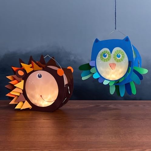 Haba Bastelset Laternen Eule und Igel - kreative Lampions basteln