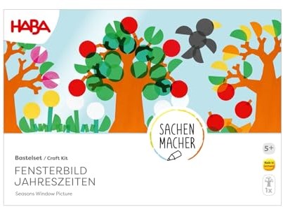 Haba Bastelset Fensterbild Jahreszeiten - kreatives Bastelspielzeug Fensterdekoration