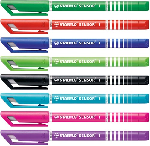 STABILO Fineliner 0,3 mm Set - 8 Farben - SENSOR Schreibkomfort-2