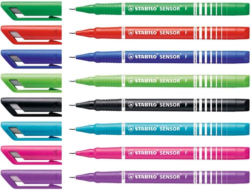 STABILO Fineliner 0,3 mm Set - 8 Farben - SENSOR Schreibkomfort-3