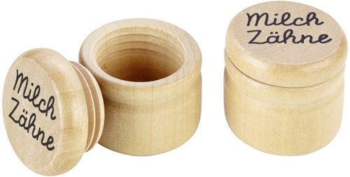Goki Milchzahndose Holzdose für Milchzähne Aufbewahrung