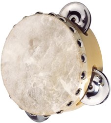 Goki Tamburin Holz Musikinstrument mit 3 Glöckchen für Kinder
