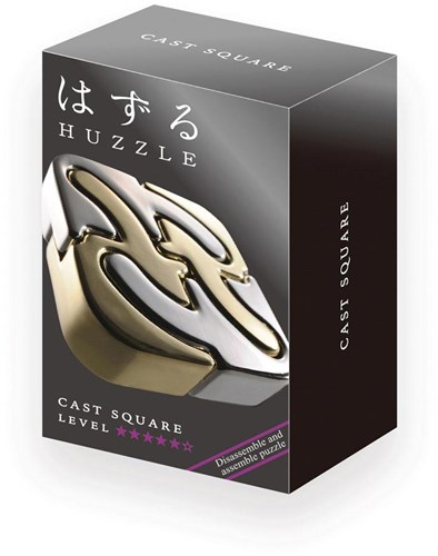 Eureka Metallpuzzle Huzzle Cast Puzzle Square Gold-Silber