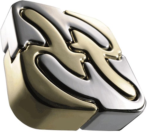 Eureka Metallpuzzle Huzzle Cast Puzzle Square Gold-Silber-2