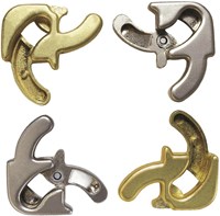 Eureka Metallpuzzle Huzzle Cast Puzzle Square Gold-Silber-3