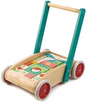 Tender Leaf Holz-Gehhilfe - Lauflernwagen mit Bausteinen für Kleinkinder-2