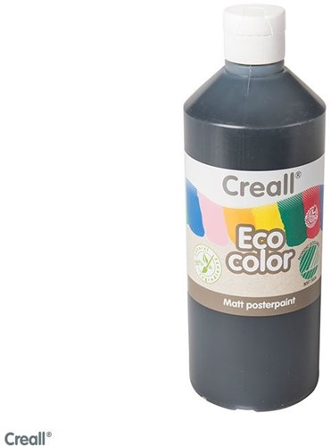 Creall plakkaatverf ECO COLOR zwart 500 ml milieuvriendelijk
